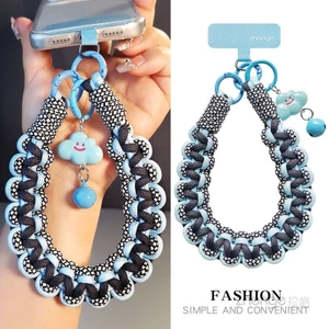Dây Điện Thoại Di Động Nữ Cổ Tay Ngắn Dày Bện Mạnh Bền Ngoài Trời Leo Núi Du Lịch Du Lịch Chống Mất Dây Đeo Tay