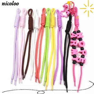 Móc khóa dây bện NICOLOO 5 chiếc, Dây nylon Nút thắt thủ công Móc khóa dây buộc thủ công, Thiết kế bện sáng tạo Dây nylon đầy màu sắc Dự án DIY