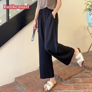 Phụ nữ rayon quần ống thẳng mỏng dáng rộng cỡ lớn bỏ túi Quần Cotton chéo rộng quần