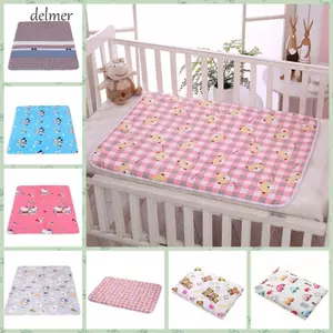 Thảm trải giường DELMER, Tấm lót giường chống thấm nước di động, Tấm lót nước tiểu TPU mềm có thể tái sử dụng Nappy
