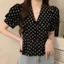 Áo Sơ Mi Nữ PYCOU, Peter Pan Cổ Áo Sơ Mi Chấm Bi Mùa Hè, Thời Trang Retro Thường Ngày Đi Lại Trang Phục Puff Tay Áo Đi Chơi