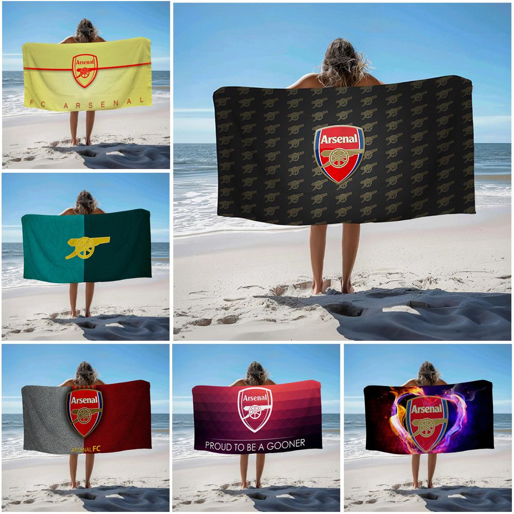 Arsenal F.C. Khăn tắm vách ngăn Logo câu lạc bộ bóng đá, Khăn tắm bể bơi đi biển, Quà tặng kỷ niệm sinh nhật