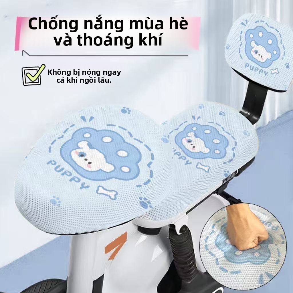 Vỏ bọc ghế xe máy, chống thấm nước, chống nắng, cách nhiệt Bộ 3 món