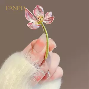 PNPIA- Thời Trang Tinh Tế Hoa Sen Thổ Cẩm Dành Cho Nữ Cô Gái Thanh Lịch Hoa Sen Huy Hiệu Sáng Tạo Tính Khí Chân Quần Áo Phụ Kiện