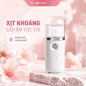 【Adel Floro】Máy Phun Sương Dưỡng Da - Cầm Tay, Sạc USB, Mini, Làm Mát, Cấp Nước