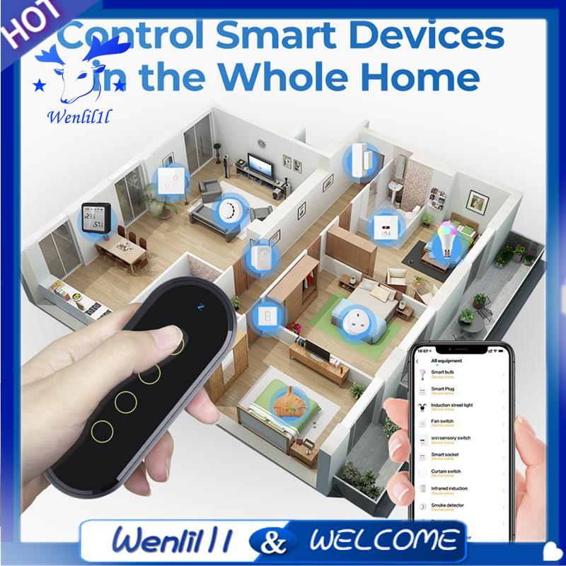 ZigBee Wireless Switch Tuya Smart Home Scene Touching 4 Gang Light Switch App Điều khiển từ xa A