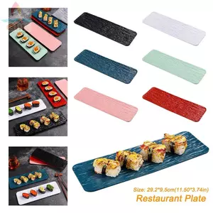 Đĩa Sushi GILL, Đĩa Nhà Hàng Hạt Đá Hình Chữ Nhật, Thiết Kế Phẳng Sáng Tạo Nhiều Màu Kích Thước Dài Đĩa Hình Chữ Nhật Món Tráng Miệng Phục Vụ
