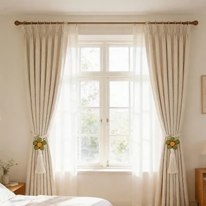 Exhila Quản Lý Màn 2 Tua Rua Hoa Thắt Lưng Cửa Sổ Drap Holdbacks Nâng Cấp Nhà