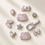 Set Charm Hello Kitty Bạc Hồng Kawaii Cao Cấp, Bộ Charm Nơ Dâu Tây Bướm Sao Dễ Thương Trang Trí Dép