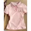 Áo sơ mi POLO kẻ sọc màu hồng, style Hàn Quốc, slim fit, phù hợp cho mùa hè
