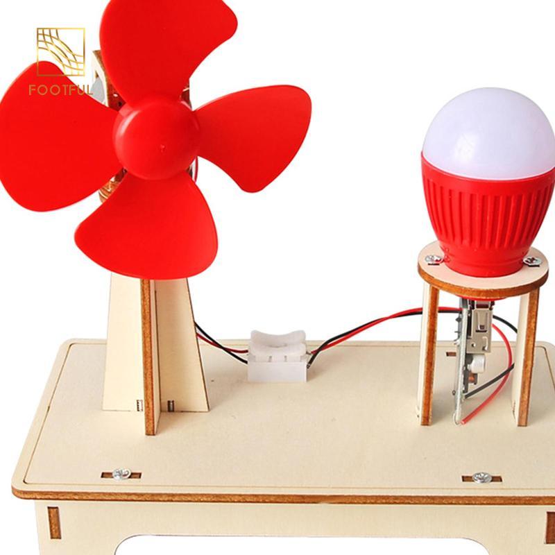 Bộ mô hình giáo dục DIY Đồ chơi Tua bin gió Dự án xây dựng Thí nghiệm khoa học Dự án gốc Lắp ráp Câu đố 3D để làm quà tặng