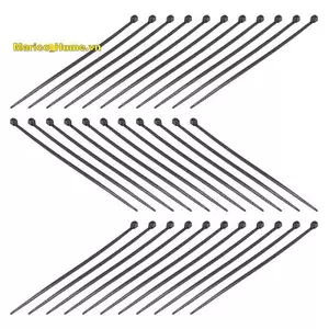 1000 Chiếc Cáp nylon Đen Zip Tie Thắt Lưng Quấn 95mm x 2mm