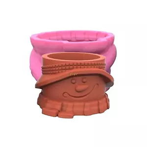 Bộ dụng cụ DIY làm búp bê người tuyết từ khuôn bê tông và silicone - Trang trí dễ dàng