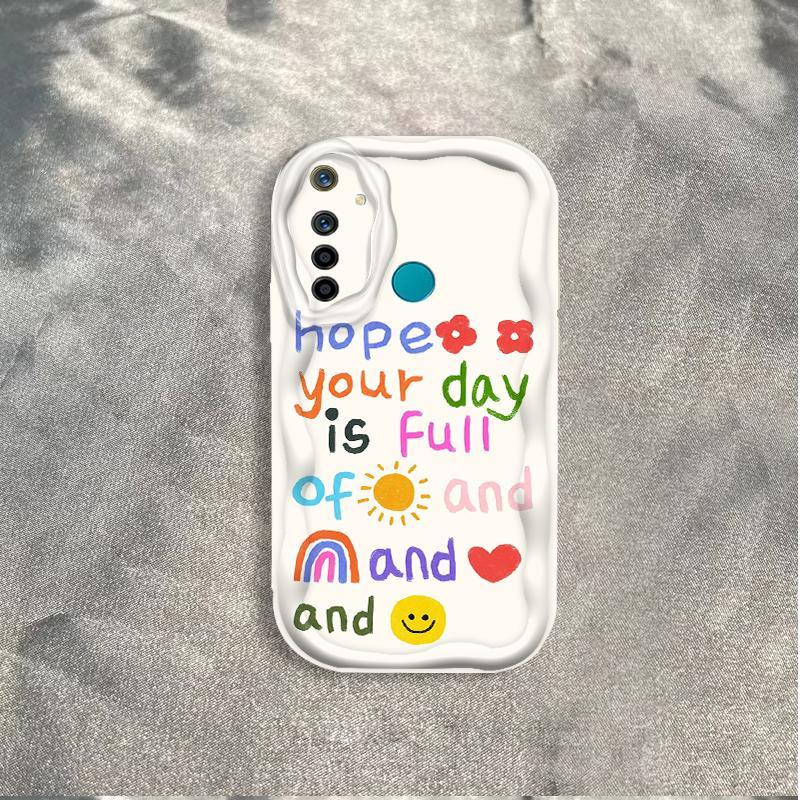 Thích hợp cho Realme 5 5i 5S 6i 3D TPU mềm hình hoa Smile Ins Style Vỏ điện thoại chống sốc