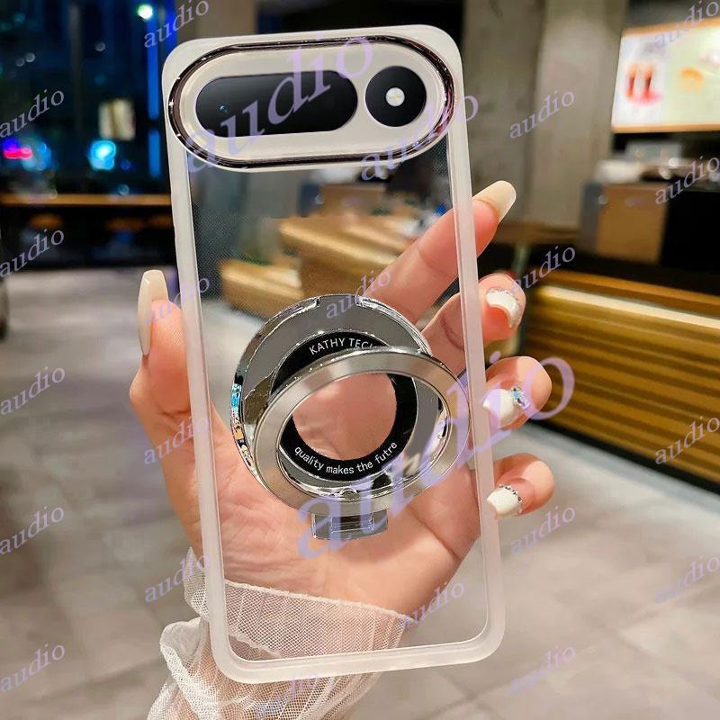 TECNO Spark 50 5G Họa Tiết CD Lấp Lánh Giá Đỡ Từ Tính Ốp Lưng Điện Thoại Cho Tecno Spark 50 Spark50 TecnoSpark50 5G 4G Full Lens Camera Phim Bảo Vệ Trong Suốt Có Giá Đỡ Vòng