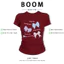 BOOM Áo Baby Tee Nữ Cotton Ôm Body-Áo Thun Ngắn Tay Y2K In Hình PhongCách Mùa Hè, Cổ Tròn Hàng Đầucách hàn quốc phong077