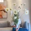 ZENZON Poppies giả, nhánh hoa anh túc chất lượng cao lớn, hoa lụa sang trọng DIY thân dài hoa nhân tạo đám cưới
