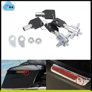 Saddlebag Túi Yên Xe Vỏ Cứng Túi Bảo Quản Khóa Chìa Khóa Cho Touring Street Glide Road 1993-2022 Xe Máy