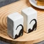 Bình Gia Vị FUHUIOT, Họa Tiết Mèo Có Vòng Niêm Phong Silicon Lọ Muối Gốm, Bình Gia Vị Trang Trí Mini Vuông Dễ Thương Nhà Bếp