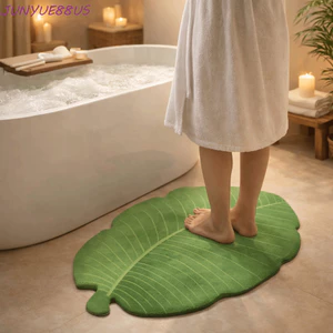 Thảm trải sàn phòng tắm JUNYUE88US, Thảm chống trượt mềm bằng bùn tảo cát, Tấm lót khô nhanh chống mài mòn