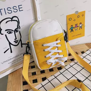 Túi đeo chéo nữ PYCOU, Túi đeo vai nữ bằng vải Canvas cá tính, Thiết kế dây giày ngộ nghĩnh Phong cách Messenger Ví Tote Mini Ngày lễ tình nhân