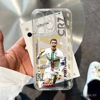 Ốp Điện Thoại Trong Suốt Sáng Tạo Bóng Đá Cậu Bé Xu Hướng Độc Đáo Thích Hợp Cho iPhone 13promax 13 14 15 16 17 pro max 16pro 15promax 14promax xs xr 11promax Ốp Silicon Linh Hoạt