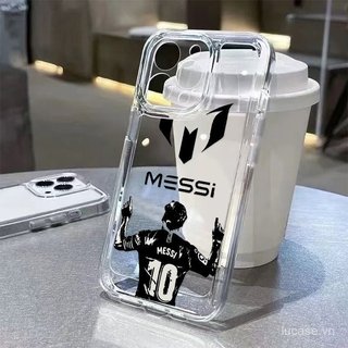 Ốp điện thoại trong suốt trong suốt Black Boy Back Football Thích hợp cho iPhone 13promax 13 14 15 16 17 pro max 16pro 15promax 14promax xs xr 11promax Vỏ silicon linh hoạt