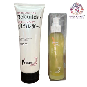 Combo Xả khô PROSEE và tinh chất PROSEE siêu dưỡng tóc phục hồi 250ml/80ml [ MK ]