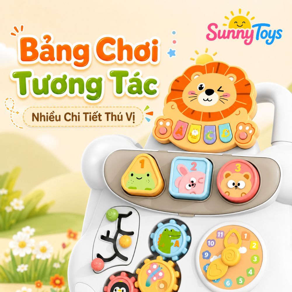 Xe Tập Đi Đa Năng SunnyToys 5in1 - Bé Tập Đi, Chơi Nhạc Và Vận Động Hỗ Trợ Tập Đứng Tập Đi