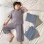 Shop Vừa Lớn Trẻ Em Bộ Đồ Ngủ Trẻ Em Vừa Lớn Trẻ Em Thường Ngày Tay Ngắn Ice Silk Homewear Phù Hợp Với Mùa Hè Mỏng Hai Mảnh Phù Hợp Với