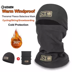 KUZHEN Chống Gió Mùa Đông Mũ Khăn Bộ Nam Ấm Mặt Beanies Nhiệt Đầu Che Mặt nạ Unisex Đi Xe Đạp Thể Thao Mũ HOT