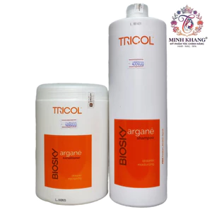 Dầu gội xả dưỡng ẩm phục hồi tóc TRICOL Biosky Argane 1000mlx2 [ MK ]