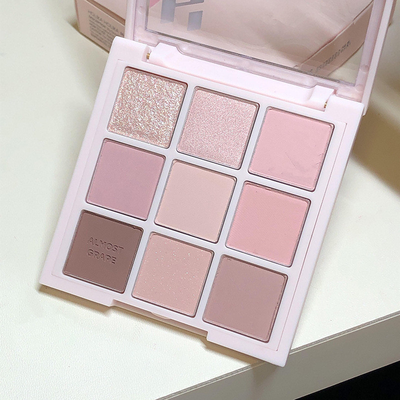 Bảng phấn mắt chín màu phong cách Hàn Quốc Tingphe|Độ bão hòa thấp, Pearlescent Matte, Phấn mắt màu đất|Thích hợp cho học sinh|Bảng phấn mắt khuyến nghị nghệ sĩ trang điểm
