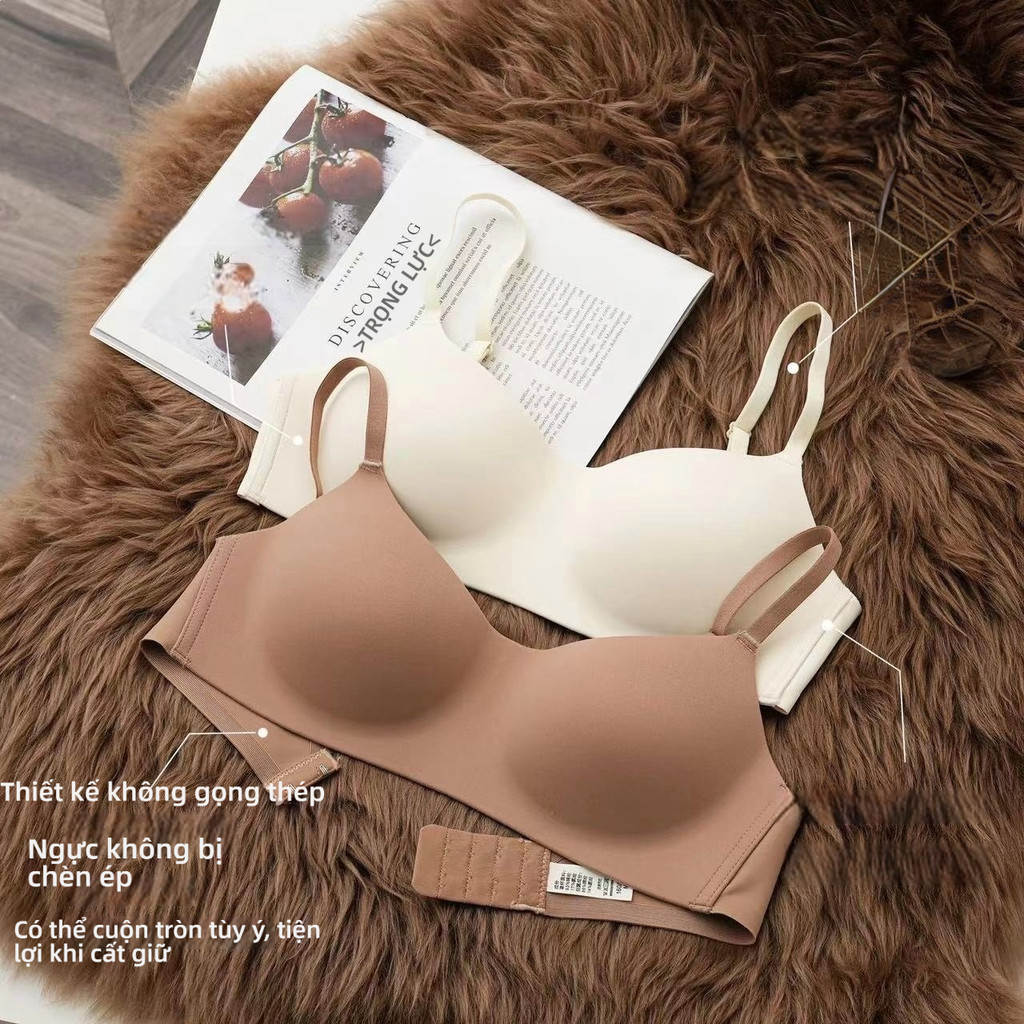 Áo ngực tích hợp chống đánh dấu, thiết kế cốc mỏng, thích hợp cho phụ nữ ngực nhỏ, mang lại hiệu quả cải thiện, ngăn ngừa chảy xệ, không có vòng thép, thoáng khí thoải mái.