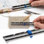 BEABOUT 3 Thước May, Đồng Hồ Đo Trượt Thép Không Gỉ DIY Chắp Vá Dụng Cụ, Dụng Cụ Đo Vải Đen Bền Đẹp Để Thủ Công