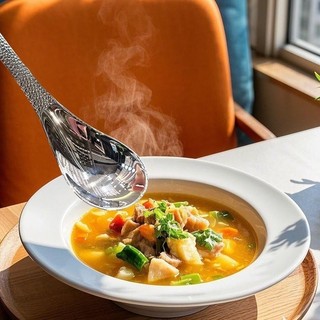 Muỗng ăn tối chống trượt bằng thép không gỉ - Muỗng dưa hấu đánh bóng cổ điển dày