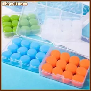 Giải pháp tai bơi AIHOM 12 phích cắm tai silicon có thể đúc được Thủ công thoải mái và bảo vệ,