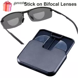GAVESTO 1 Cặp Ống kính lão thị dính, Ống kính đọc sách hai tiêu điểm chống ánh sáng xanh bằng silicon, Kính cường lực bảo vệ mắt có thể tái sử dụng cho nam nữ