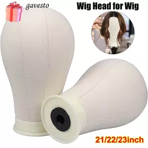 Đầu Mannequin Canvas GAVESTO, Có Lỗ Gắn 21 22 23 Inch Đào Tạo Tóc Giả Mannequin, Giá Đỡ Màn Hình Tóc Giả Nhẹ Làm Tóc Giả