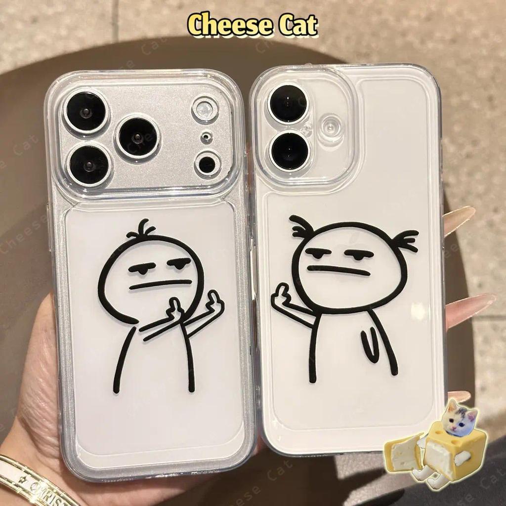 Ốp điện thoại bảo vệ ống kính trọn gói hình cặp đôi ngộ nghĩnh cho iPhone Xs XR 13 14 15 Plus 16 12 11 17 Pro Max