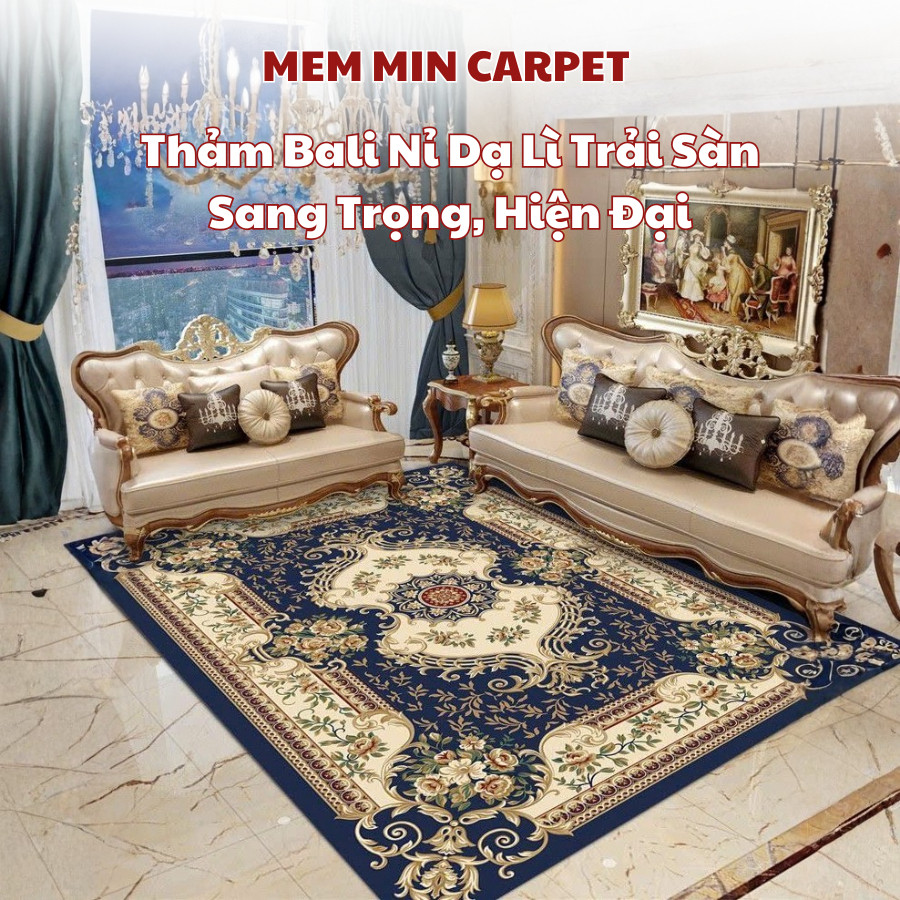 THB17- Thảm Bali Dạ Lì Trải Sàn Phòng Khách,Thảm Trải Sàn Trang Trí Phòng Khách Kích Thước 2mx3m, 1m6x2m  - MemMinCarpet