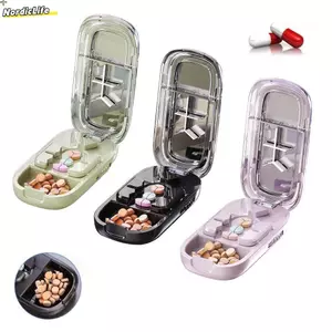 Hộp lưu trữ máy cắt thuốc NORDICLLIFE, Máy cắt thuốc chống bụi, Máy cắt thuốc chia ngăn Máy nghiền thuốc cho thuốc nhỏ hoặc lớn