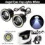 ECK 2.5 '' 15W Xe Trắng COB LED Máy Chiếu Đôi Mắt Thiên Thần Vòng Xanh DRL Đèn Sương Mù HOT