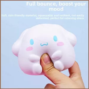 SQ11 Sanrio Kuromi Hello Kitty Squishy Đồ Chơi Giảm Căng Thẳng Chống Lo Âu Giải Nén Bóp Bóng Trang Trí