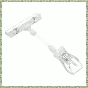6,5 "Kẹp đôi bằng nhựa trong suốt có thể điều chỉnh Giá đỡ hiển thị thẻ biển hiệu
