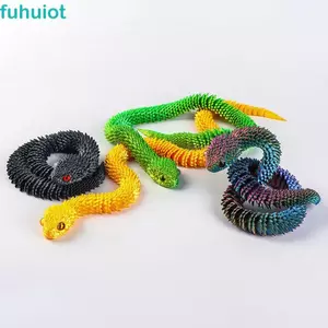 Đồ chơi rắn in 3D FUHUIOT, Đồ trang trí rắn mô phỏng thực tế 30 / 45 / 60cm, Mô phỏng xoay tinh tế Trang trí nội thất Mô hình mô phỏng động vật Trang trí máy tính để bàn