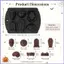 Halloween Khuôn Silicon 6 Khoang Đầu Lâu Mộ Dễ Dàng Phát Hành Khuôn Bánh Quy Vui Nhộn Cho Brownies Muffin Cupcake muueadsyvn
