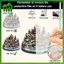 SWEET 2D Flat 2D Acrylic Trang trí bàn Giáng sinh có đế Người tuyết Nhà xoay Carousel Thiết kế trong nhà / ngoài trời Trang trí văn phòng tại nhà Quà tặng hoàn hảo cho Giáng sinh n