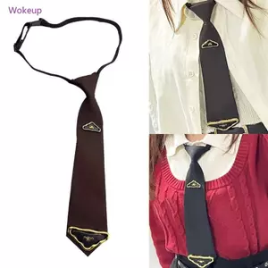 Woke Nam Nữ Preppy Sinh Viên Có Thể Điều Chỉnh Pre Buộc Cà Vạt Vintage Tam Giác Quyến Rũ Cà Vạt Đồng Nhất Cổ Áo Sơ Mi Cổ Dây Buộc