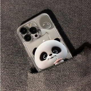 Ốp lưng trong suốt hoạt hình Thích hợp cho iPhone 17 ProMax Trà sữa Red Panda 11 15 17 Pro 13 Pro XS 14 Pro Max 12 7plus 16 Pro Vỏ bảo vệ chống va đập bằng silicon
